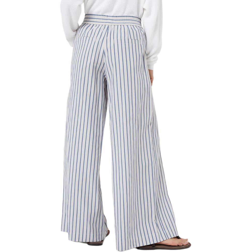 Purchase (W) Brunello Cucinelli SS24 條紋寬褲鬆緊腰長褲 米白色 MH564P8531C004