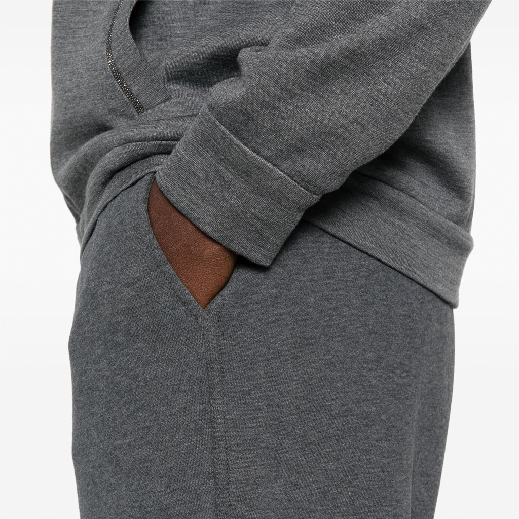 Details for (W) Brunello Cucinelli SS24 灰色寬鬆剪裁針織休閒長褲 MN05NHS899-C8125