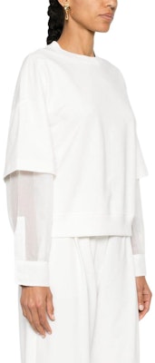 (W) Brunello Cucinelli SS24 白色寬鬆層次感長袖衛衣。 MP827HP500 Purchase (W) Brunello Cucinelli SS24 白色寬鬆層次感長袖衛衣。 MP827HP500