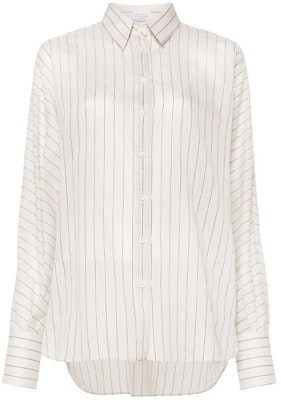 (W) 브루넬로 쿠치넬리 SS24 화이트 스트라이프 패턴 루즈핏 버튼업 셔츠. MH776MG206-C044 Buy (W) 브루넬로 쿠치넬리 SS24 화이트 스트라이프 패턴 루즈핏 버튼업 셔츠. MH776MG206-C044