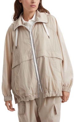 (W) ブルネロクチネリ SS24 ベージュ ジップフーディージャケット ポケット付 MH5602576-C8952 Shop (W) ブルネロクチネリ SS24 ベージュ ジップフーディージャケット ポケット付 MH5602576-C8952