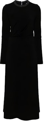 (W) Brunello Cucinelli 女士黑色修身長袖連衣裙 SS24 背拉鍊設計 MPR25AHR33-C064 Buy (W) Brunello Cucinelli 女士黑色修身長袖連衣裙 SS24 背拉鍊設計 MPR25AHR33-C064