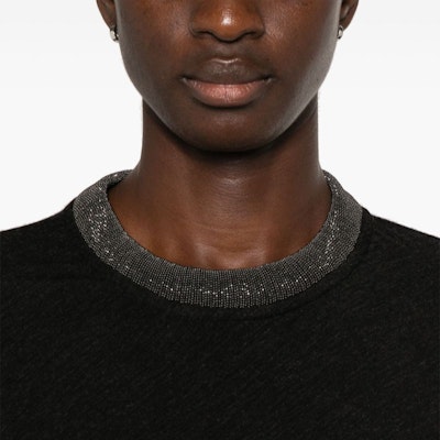 (W) Brunello Cucinelli 女士黑色修身長袖連衣裙 SS24 背拉鍊設計 MPR25AHR33-C064 Details for (W) Brunello Cucinelli 女士黑色修身長袖連衣裙 SS24 背拉鍊設計 MPR25AHR33-C064