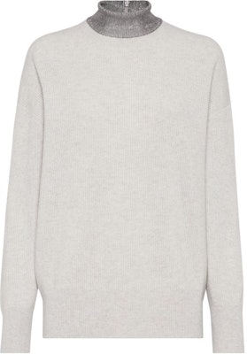 (W) Brunello Cucinelli SS24 鏈條細節羅紋羊絨毛衣 女款 米白色 M12191114-C9610 Buy (W) Brunello Cucinelli SS24 鏈條細節羅紋羊絨毛衣 女款 米白色 M12191114-C9610