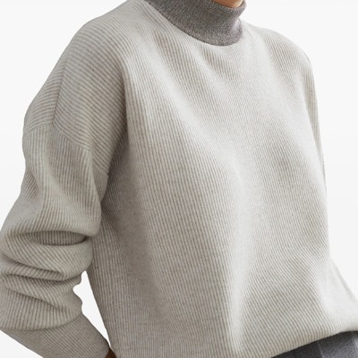 (W) Brunello Cucinelli SS24 鏈條細節羅紋羊絨毛衣 女款 米白色 M12191114-C9610 Details for (W) Brunello Cucinelli SS24 鏈條細節羅紋羊絨毛衣 女款 米白色 M12191114-C9610