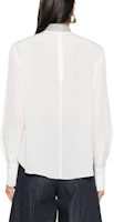 Shop (W) Brunello Cucinelli SS24 鏈條細節拉鍊領長袖襯衫 女款 白色 MB993HR214-C600