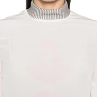 Details for (W) Brunello Cucinelli SS24 鏈條細節拉鍊領長袖襯衫 女款 白色 MB993HR214-C600