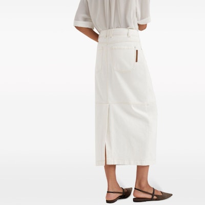 (W) Brunello Cucinelli SS24 高腰中長牛仔裙 女士淺米色 M0H43G3577-C600 Shop (W) Brunello Cucinelli SS24 高腰中長牛仔裙 女士淺米色 M0H43G3577-C600