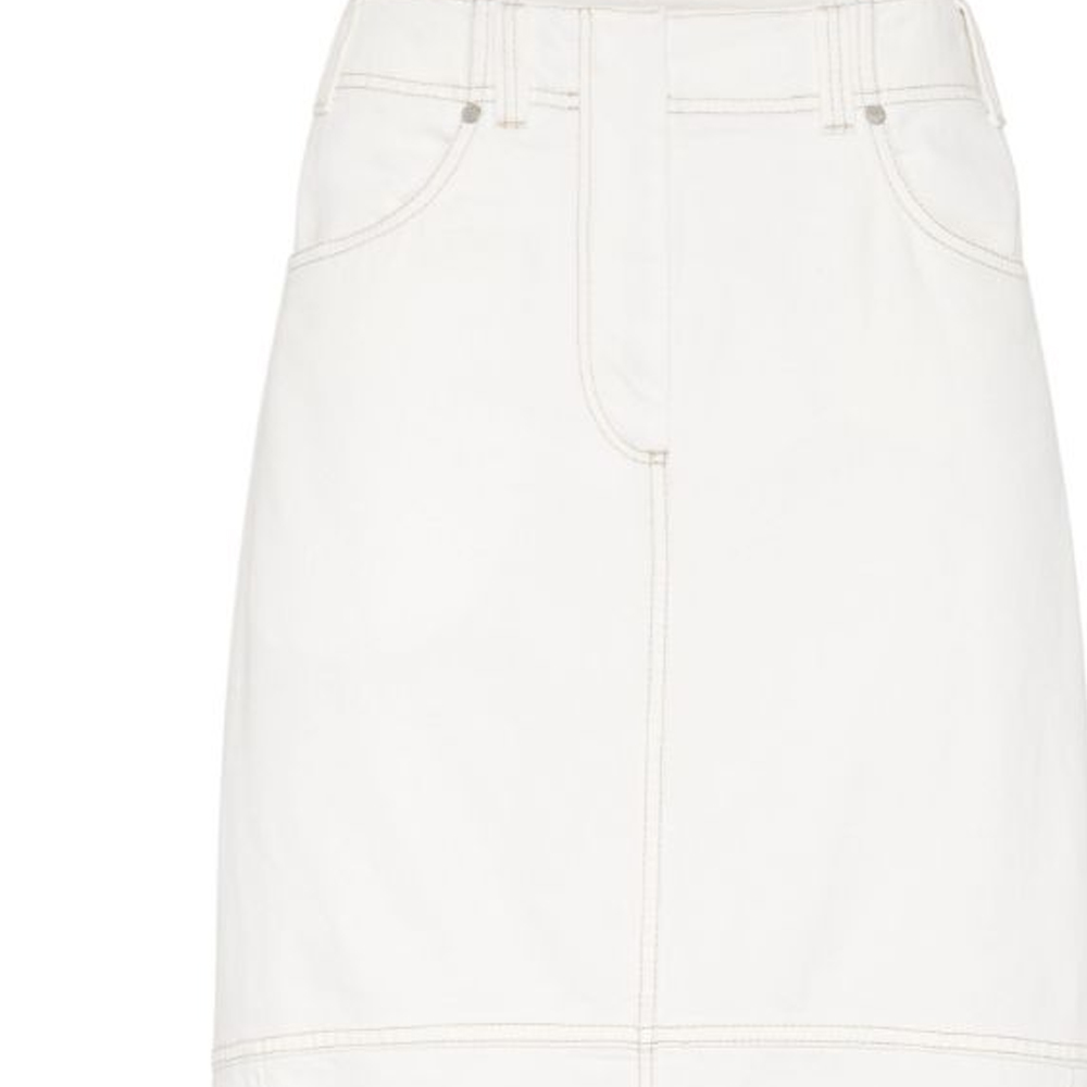 Sizing (W) Brunello Cucinelli SS24 高腰中長牛仔裙 女士淺米色 M0H43G3577-C600