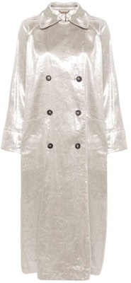 (W) Brunello Cucinelli SS24 金屬感寬鬆長袖風衣 女士銀色外套 ML1559794-C281 Order (W) Brunello Cucinelli SS24 金屬感寬鬆長袖風衣 女士銀色外套 ML1559794-C281