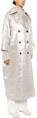 (W) Brunello Cucinelli SS24 金屬感寬鬆長袖風衣 女士銀色外套 ML1559794-C281 Purchase (W) Brunello Cucinelli SS24 金屬感寬鬆長袖風衣 女士銀色外套 ML1559794-C281