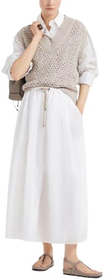 (W) Brunello Cucinelli SS24 女款淺米色無袖V領針織上衣 MJO343612P-C9593 Lookbook (W) Brunello Cucinelli SS24 女款淺米色無袖V領針織上衣 MJO343612P-C9593