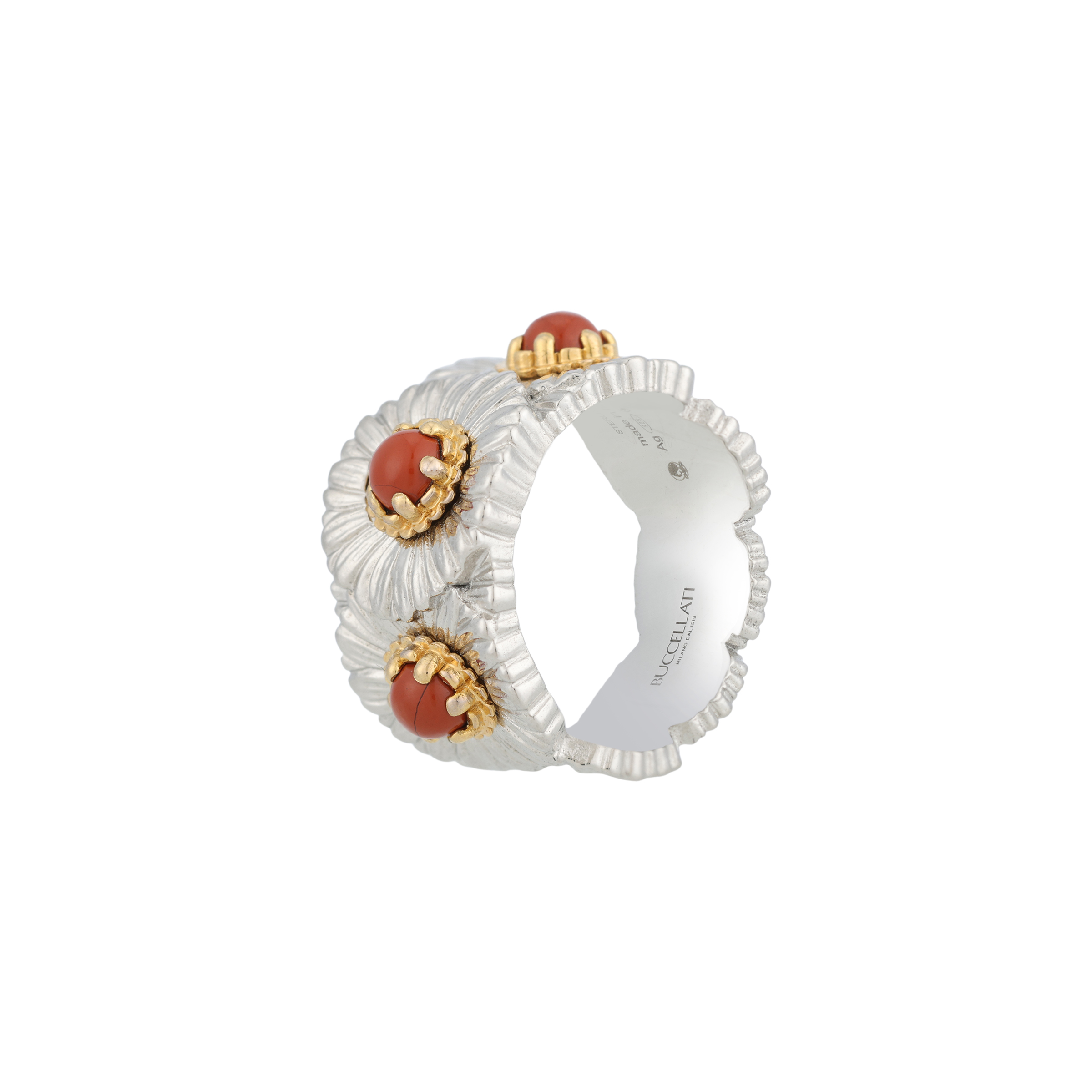 (Women) BUCCELLATI Blossoms Daisy 925 Silver  Ring. JAGETE022052