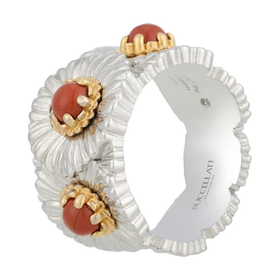(Women) BUCCELLATI Blossoms Daisy 925 Silver Ring. JAGETE022052
