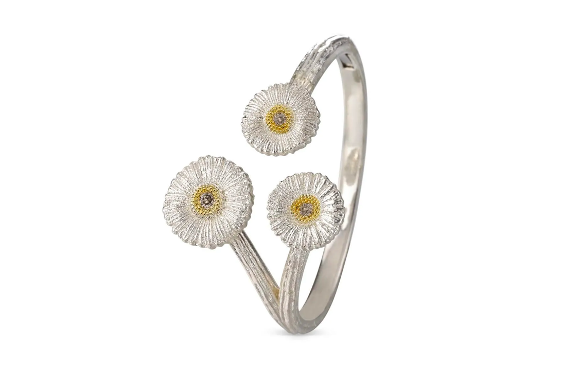 Lookbook (W) BUCCELLATI Blossoms Daisy 925純銀鑲鑽女性手鍊 JAGBRA013863