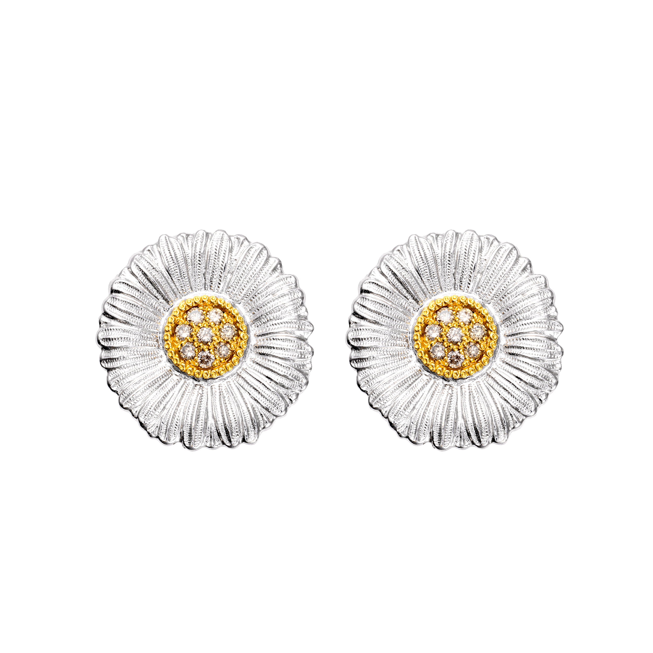 Order (W) Buccellati BLOSSOMS 雛菊銀鑽耳環 大款 2.5公分 JAGEAR012313