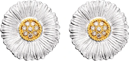 Order (Women) Buccellati BLOSSOMS Daisy Silver Diamond Earrings Large 2.5cm JAGEAR012313