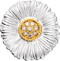 Lookbook (Women) Buccellati BLOSSOMS Daisy Silver Diamond Earrings Large 2.5cm JAGEAR012313