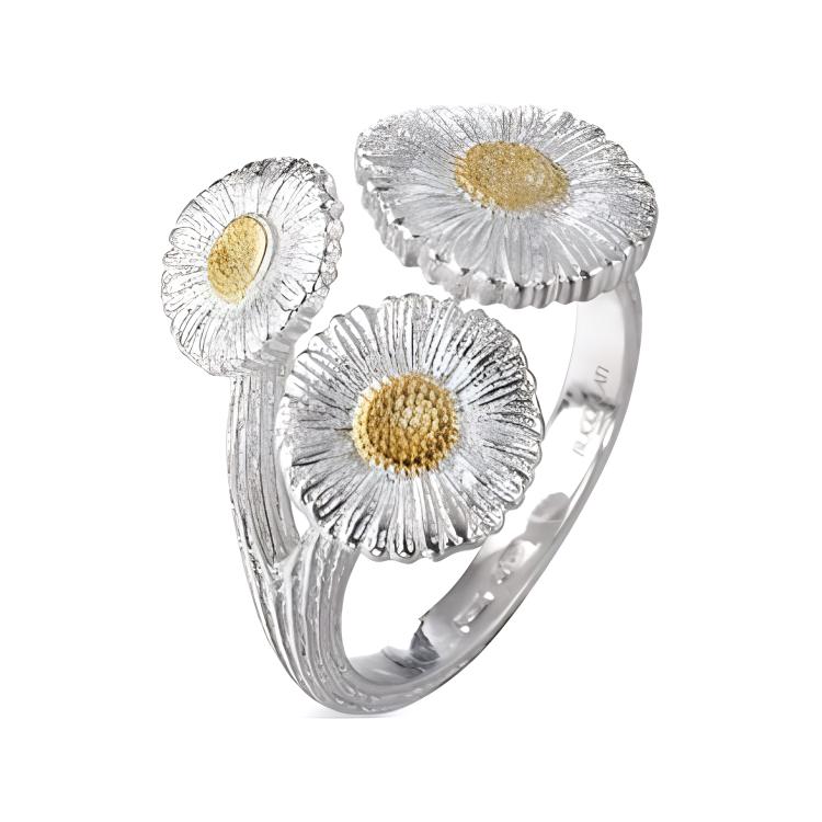 (Women) Buccellati Blossoms Daisy Silver Gold-Plated Ring for Women - Silver JAGRIN013867
