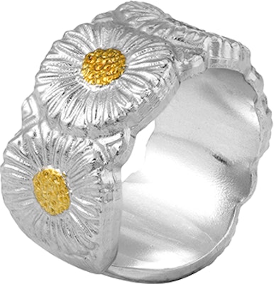 (W) BUCCELLATI Blossoms Daisy 銀鍍金戒指 女士款 - 銀色 JAGETE012387 Order (W) BUCCELLATI Blossoms Daisy 銀鍍金戒指 女士款 - 銀色 JAGETE012387