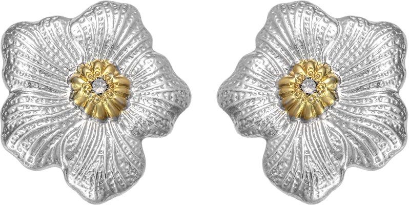 (W) BUCCELLATI Blossoms Gardenia 925純銀鑲鑽石女性耳環. JAGEAR012277 Order (W) BUCCELLATI Blossoms Gardenia 925純銀鑲鑽石女性耳環. JAGEAR012277