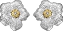 Order (W) BUCCELLATI Blossoms Gardenia 925純銀鑲鑽石女性耳環. JAGEAR012277