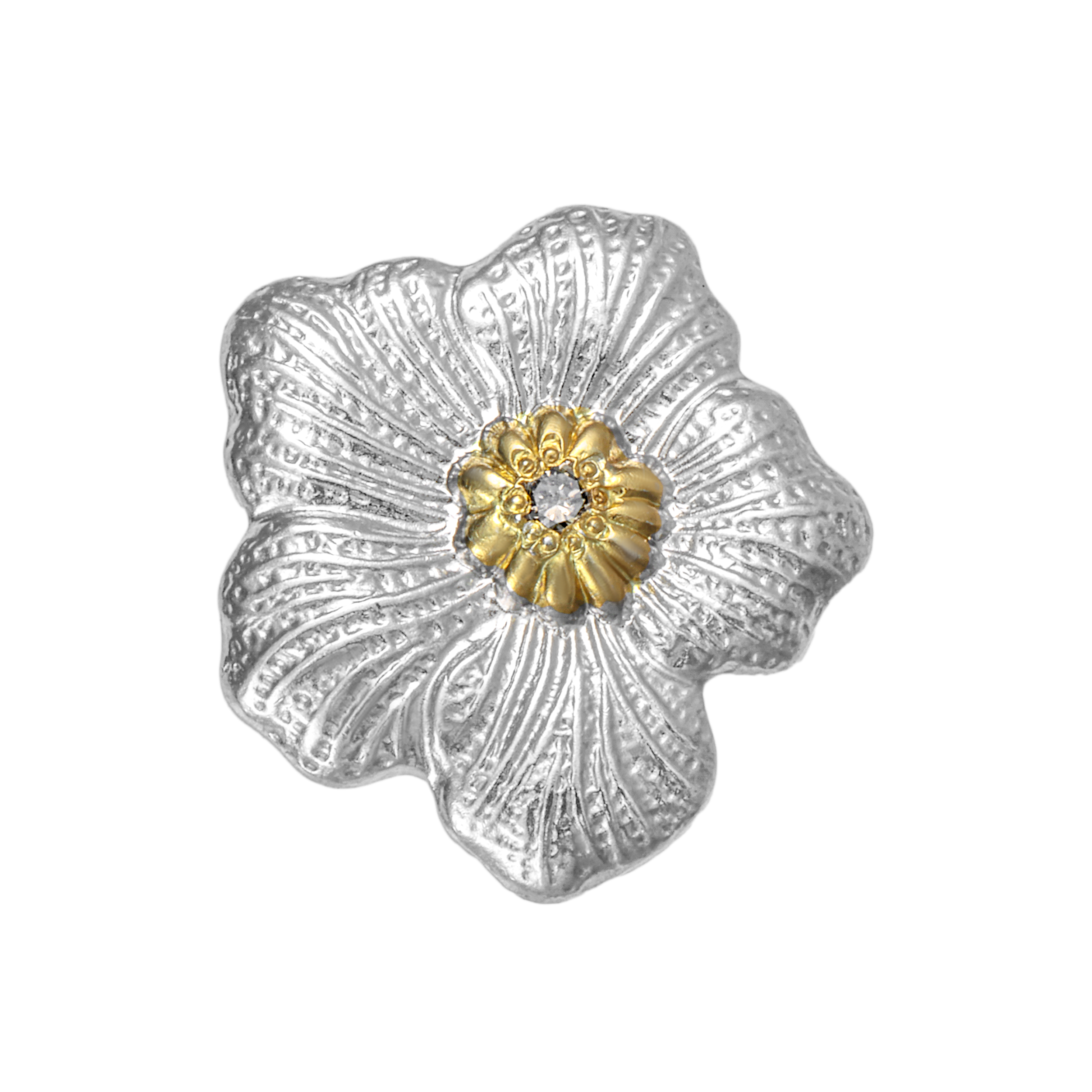 Lookbook (W) BUCCELLATI Blossoms Gardenia 925純銀鑲鑽石女性耳環. JAGEAR012277