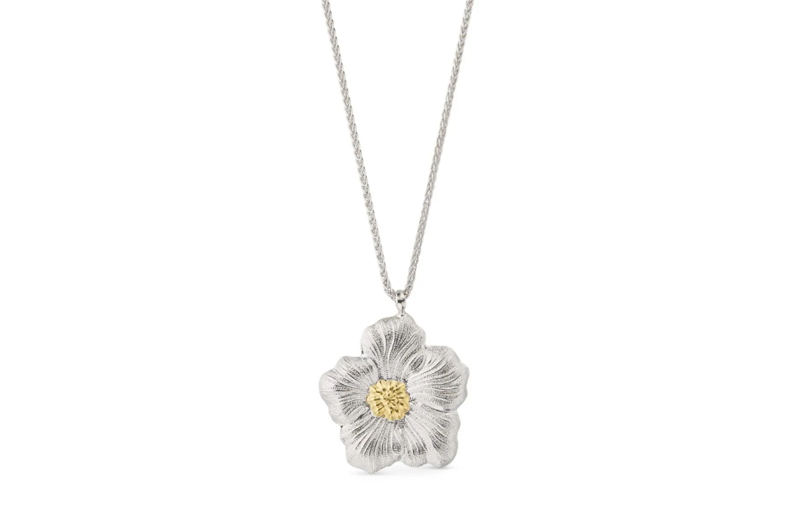 (Women) BUCCELLATI Blossoms Gardenia Silver Gilded 925 Necklace for Women. JAGPEN016441