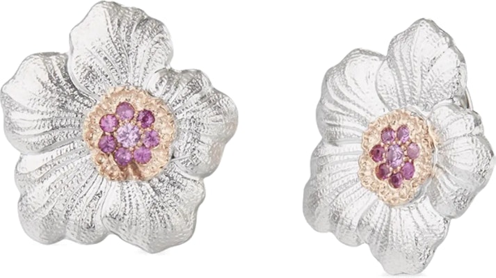 (W) Buccellati Blossoms Gardenia 銀製藍寶石耳環 女性 銀色/紫色 中號 JAGEAR015240 Lookbook (W) Buccellati Blossoms Gardenia 銀製藍寶石耳環 女性 銀色/紫色 中號 JAGEAR015240