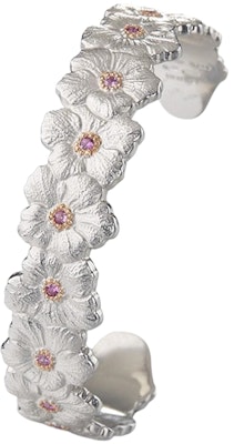 (W) Buccellati Blossoms Gardenia 銀嵌藍寶石窄版手環 銀色. JAGBRA015803 Lookbook (W) Buccellati Blossoms Gardenia 銀嵌藍寶石窄版手環 銀色. JAGBRA015803