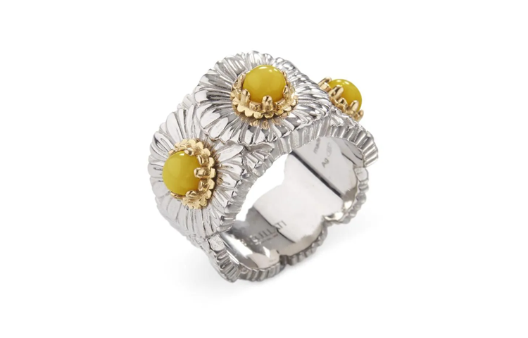 Order (W) Buccellati 雛菊銀瑪瑙戒指 女款 - 銀/黃色. JAGETE021267