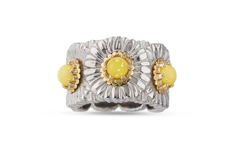 Lookbook (W) Buccellati 雛菊銀瑪瑙戒指 女款 - 銀/黃色. JAGETE021267
