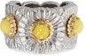Shop (W) Buccellati 雛菊銀瑪瑙戒指 女款 - 銀/黃色. JAGETE021267