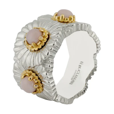 (Women) BUCCELLATI Daisy Silver Opal 925 Sterling Silver Ring JAGETE021325