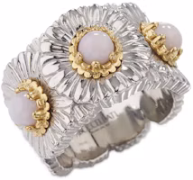Shop (Women) BUCCELLATI Daisy Silver Opal 925 Sterling Silver Ring JAGETE021325