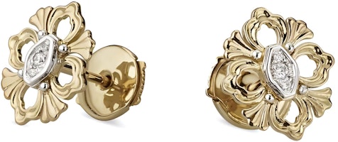 (Women) BUCCELLATI Floral Design Gold Platinum Diamond Earrings - Gold jauear006948 (Women) BUCCELLATI Floral Design Gold Platinum Diamond Earrings - Gold jauear006948