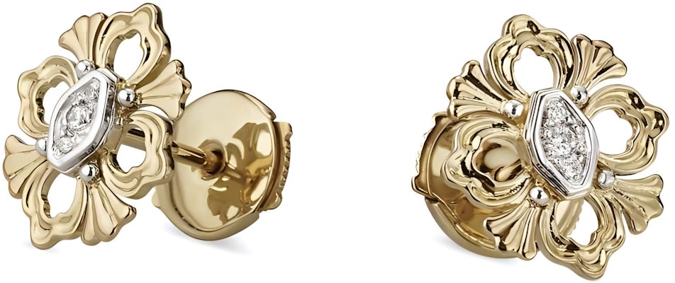 (W) BUCCELLATI 金鉑鑽石花卉設計耳環 - 金色 jauear006948 Buy (W) BUCCELLATI 金鉑鑽石花卉設計耳環 - 金色 jauear006948