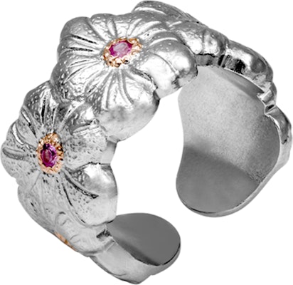 (W) Buccellati Gardenia 銀鑽粉鑽925銀鍍金戒指 女款. JAGETE015241 Lookbook (W) Buccellati Gardenia 銀鑽粉鑽925銀鍍金戒指 女款. JAGETE015241