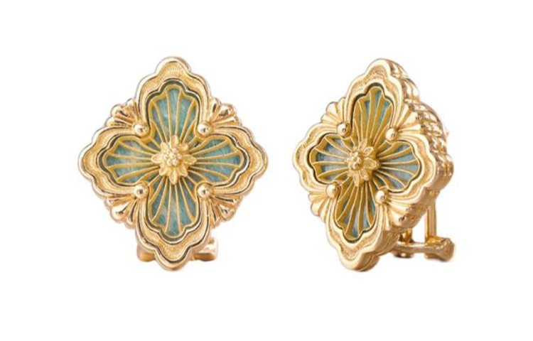 (Women) BUCCELLATI Logo 18K Gold Clip-On Earrings for Women - Gold. JAUEAR022328