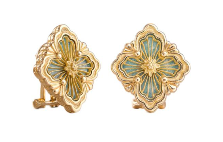 Lookbook (W) BUCCELLATI 女士18K金標誌夾式耳環 - 金色 JAUEAR022328