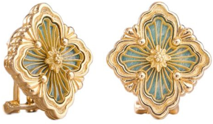 (W) BUCCELLATI 女士18K金標誌夾式耳環 - 金色 JAUEAR022328 Lookbook (W) BUCCELLATI 女士18K金標誌夾式耳環 - 金色 JAUEAR022328