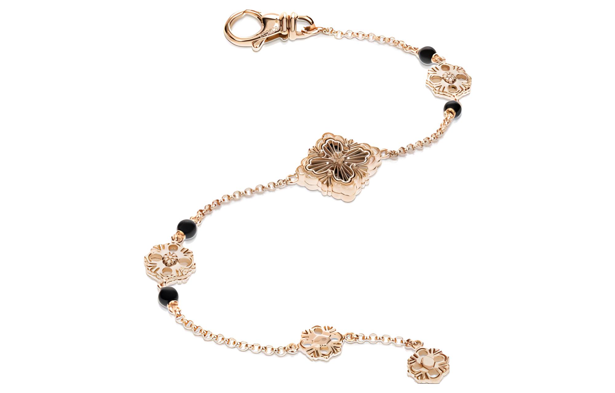 (Women) BUCCELLATI Opera 18K Rose Gold Agate Necklace Bracelet for Women jaubra018241