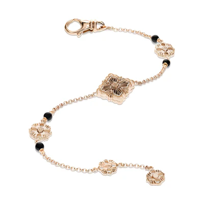 (Women) BUCCELLATI Opera 18K Rose Gold Agate Necklace Bracelet for Women jaubra018241