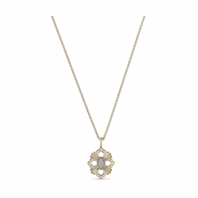 (Women) BUCCELLATI Opera Series 18K White Gold Oval Hollow Necklace for Women. JAUPEN009093