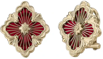 Order (W) Buccellati OPERA Tulle 18K金琺瑯大耳環 女款 - 紅色 JAUEARO14931