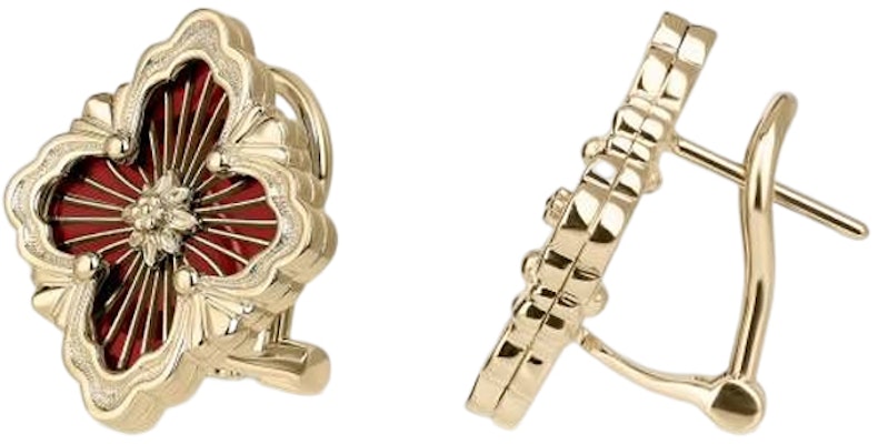 (W) Buccellati OPERA Tulle 18K金琺瑯大耳環 女款 - 紅色 JAUEARO14931 Shop (W) Buccellati OPERA Tulle 18K金琺瑯大耳環 女款 - 紅色 JAUEARO14931