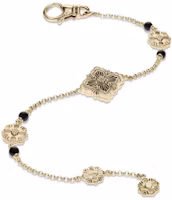 Lookbook (W) Buccellati Opera Tulle 18K金花卉瑪瑙手鍊 女款 - 金色。 JAUBRA021338