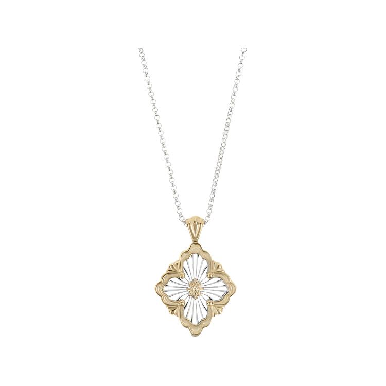 (Women) BUCCELLATI Opera Tulle Pendant Necklace Large 18K Gold White Gold for Women White. JAUPEN018231