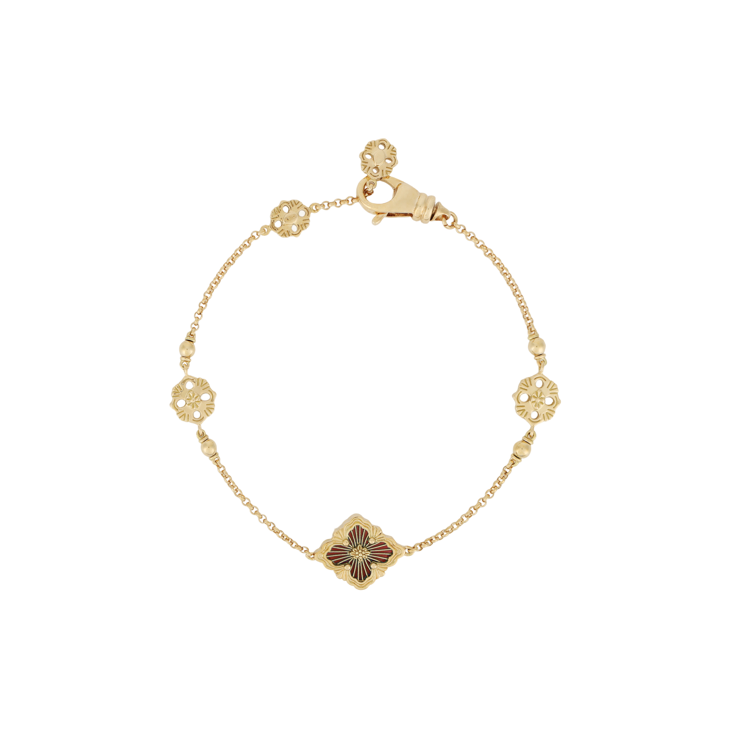 (Women) BUCCELLATI Opera Tulle Red Enamel Bracelet for Women JAUBRA018236