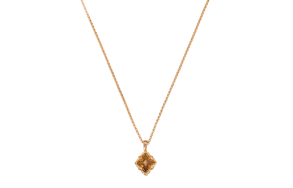 Shop (W) BUCCELLATI Opera Tulle 小吊墜 18K 玫瑰金女款項鍊 JAUPEN017817